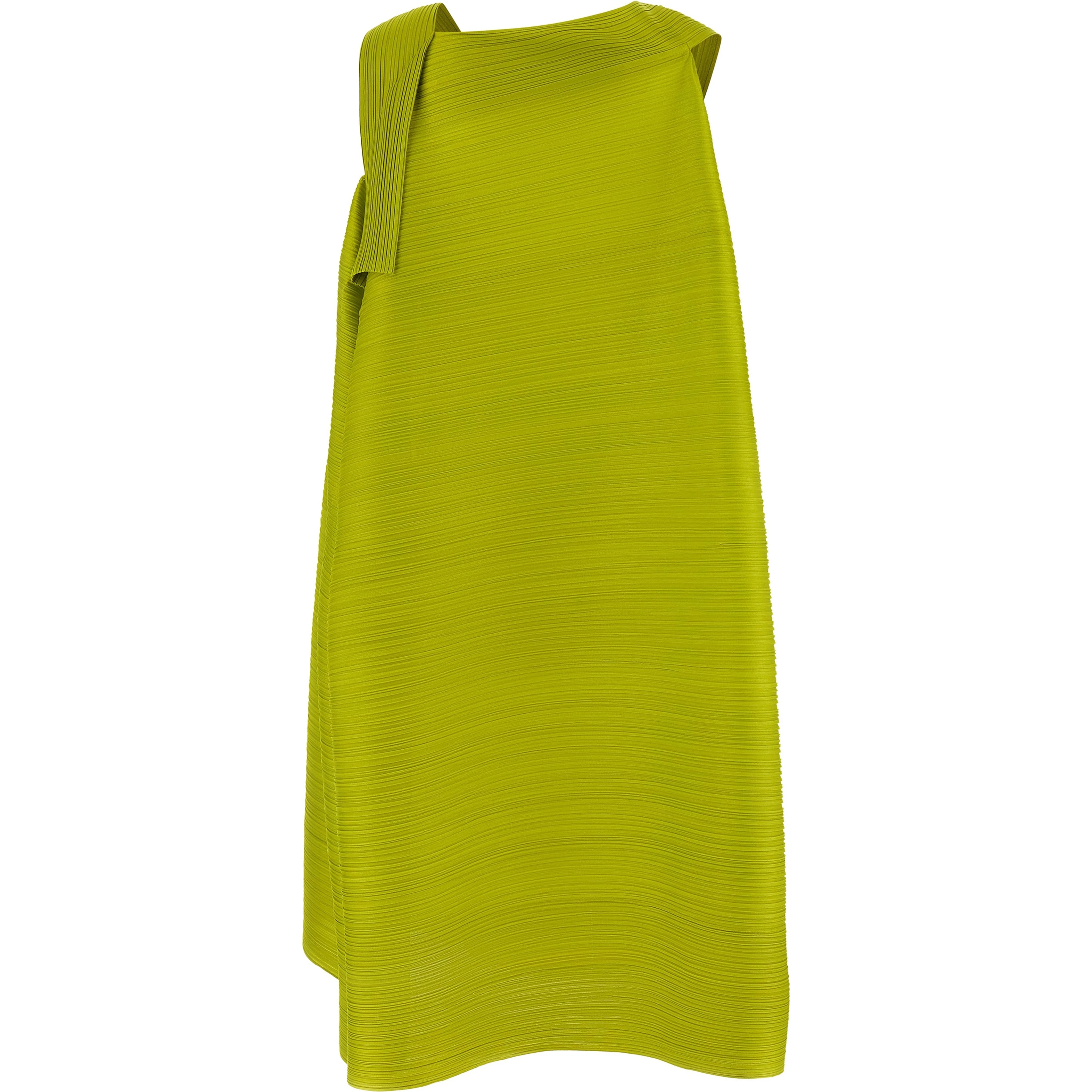 Bicolor Polyester Midi Dress