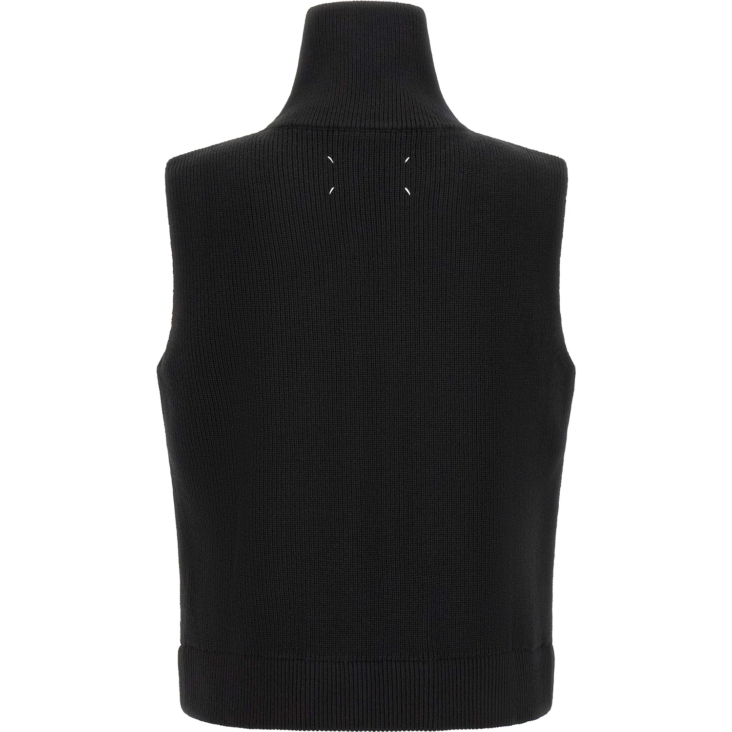 Black Wool Sleeveles Sweater