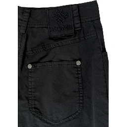 Black Cotton Women Shorts