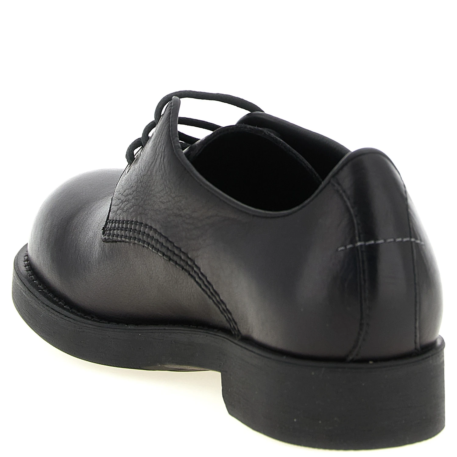 Black Cowhide Oxfords And Derbies