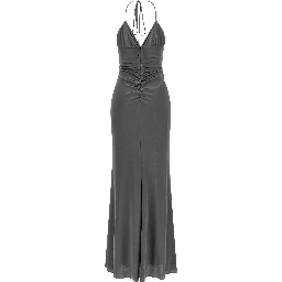 Gray Acetate Long Dress