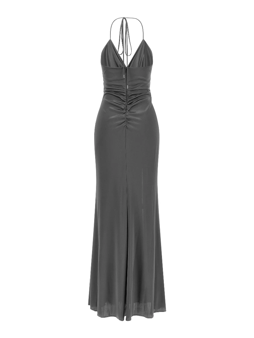 Gray Acetate Long Dress