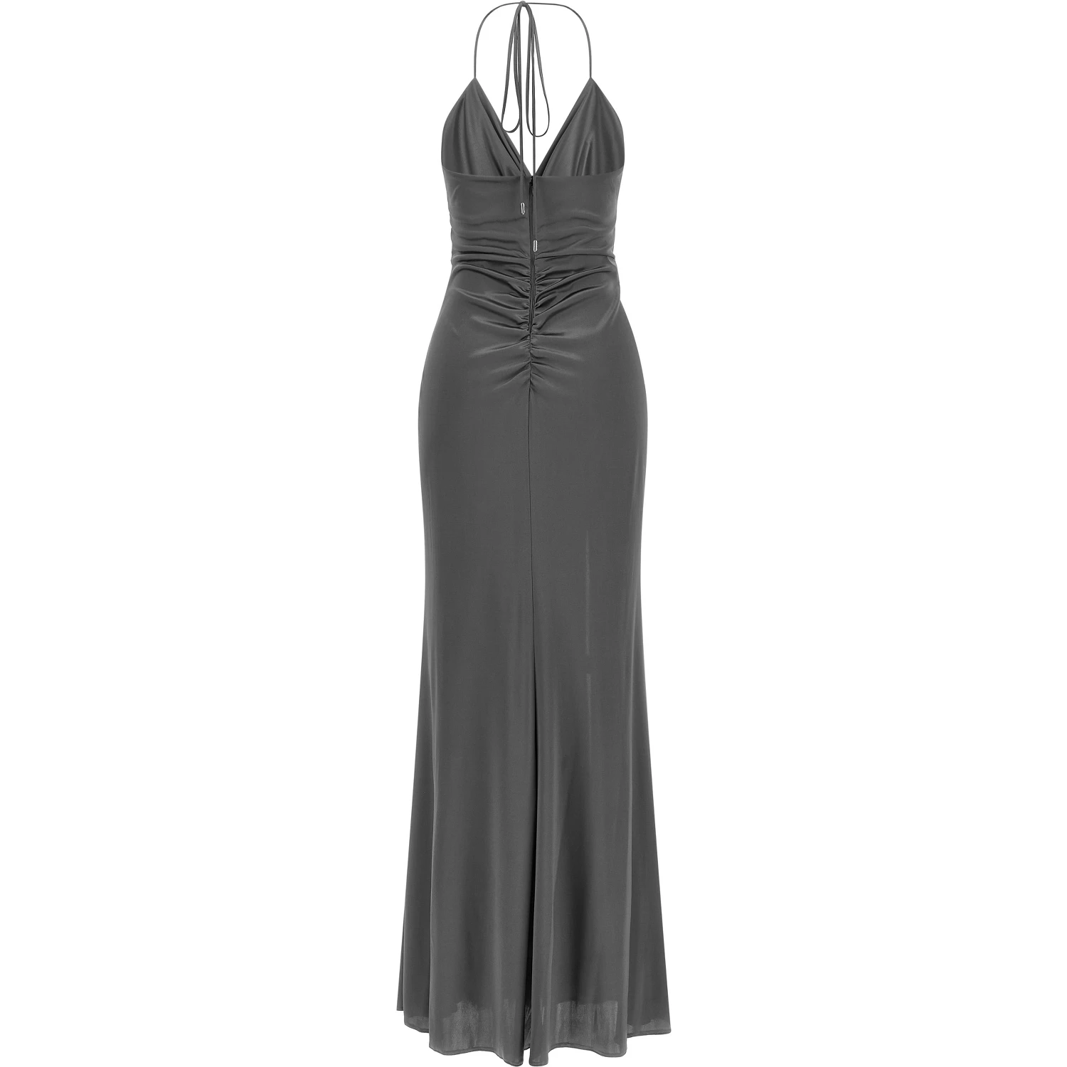 Gray Acetate Long Dress