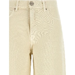 Beige Cotton Jeans Denim
