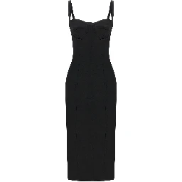 Black Acetate Midi Dress