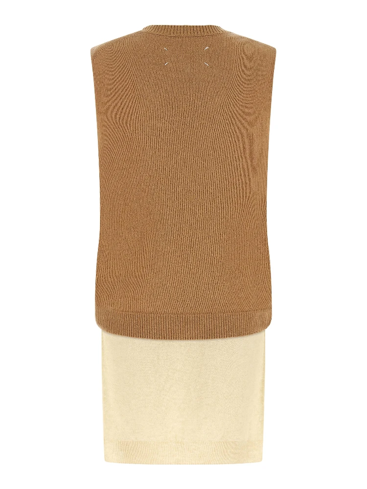 Beige Virgin Wool Sleeveless Jacket alternative
