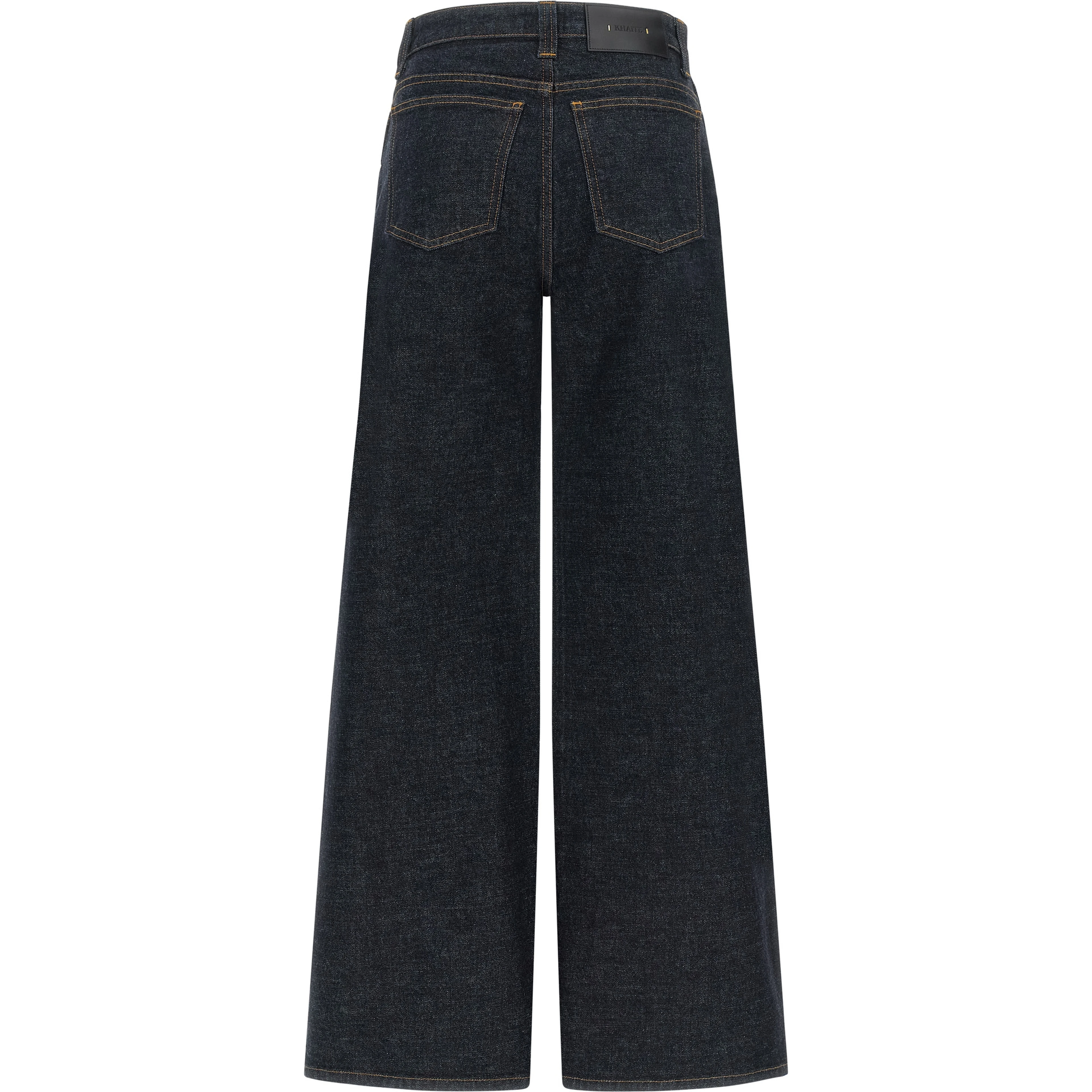Blue Cotton Flared Jeans