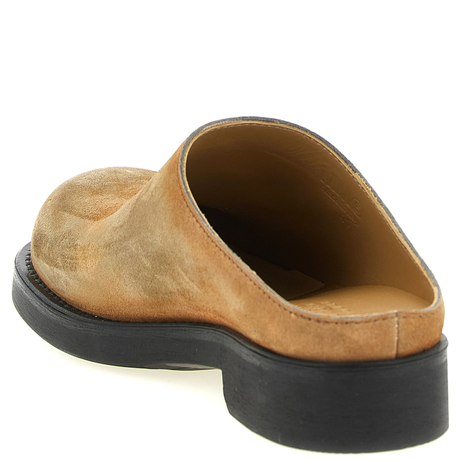 Beige Cowhide Mules