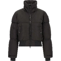 Black Polyamide Full-Length Jacket