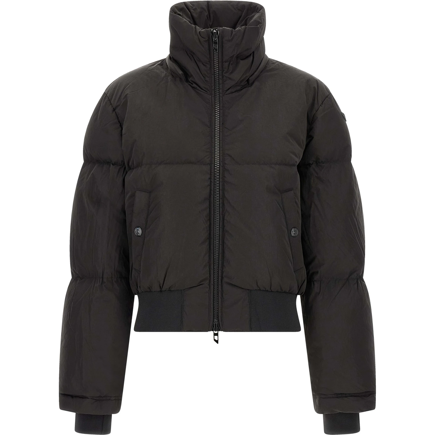 Black Polyamide Full-Length Jacket
