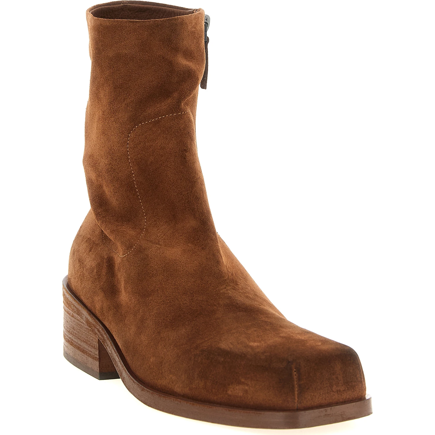 Brown Calfskin Ankle Boots