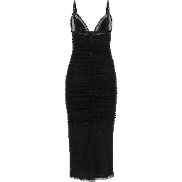 Black Polyamide Midi Dress