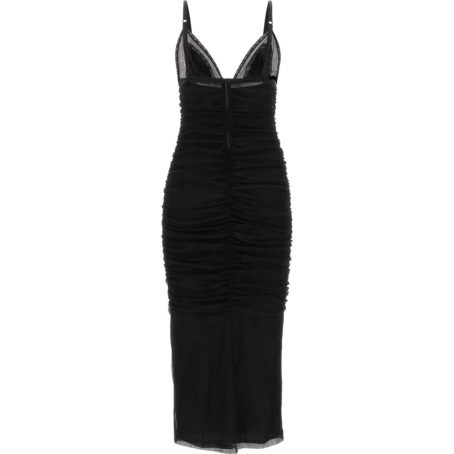 Black Polyamide Midi Dress