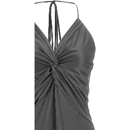 Gray Acetate Long Dress