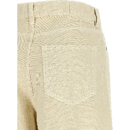 Beige Cotton Jeans Denim