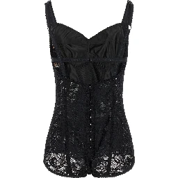 Black Polyamide Bodysuit