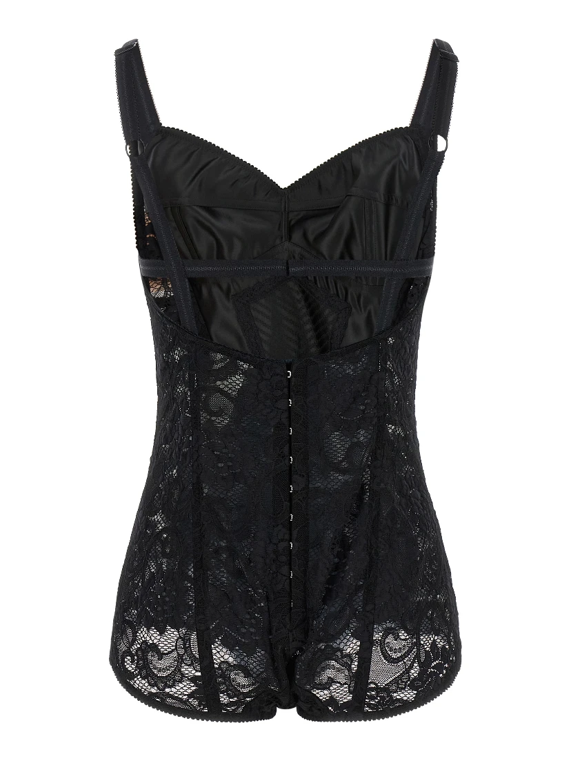 Black Polyamide Bodysuit