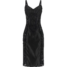 Black Polyamide Midi Dress