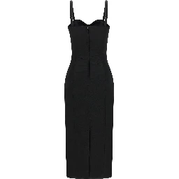 Black Acetate Midi Dress