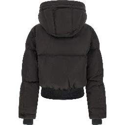 Black Polyamide Full-Length Jacket