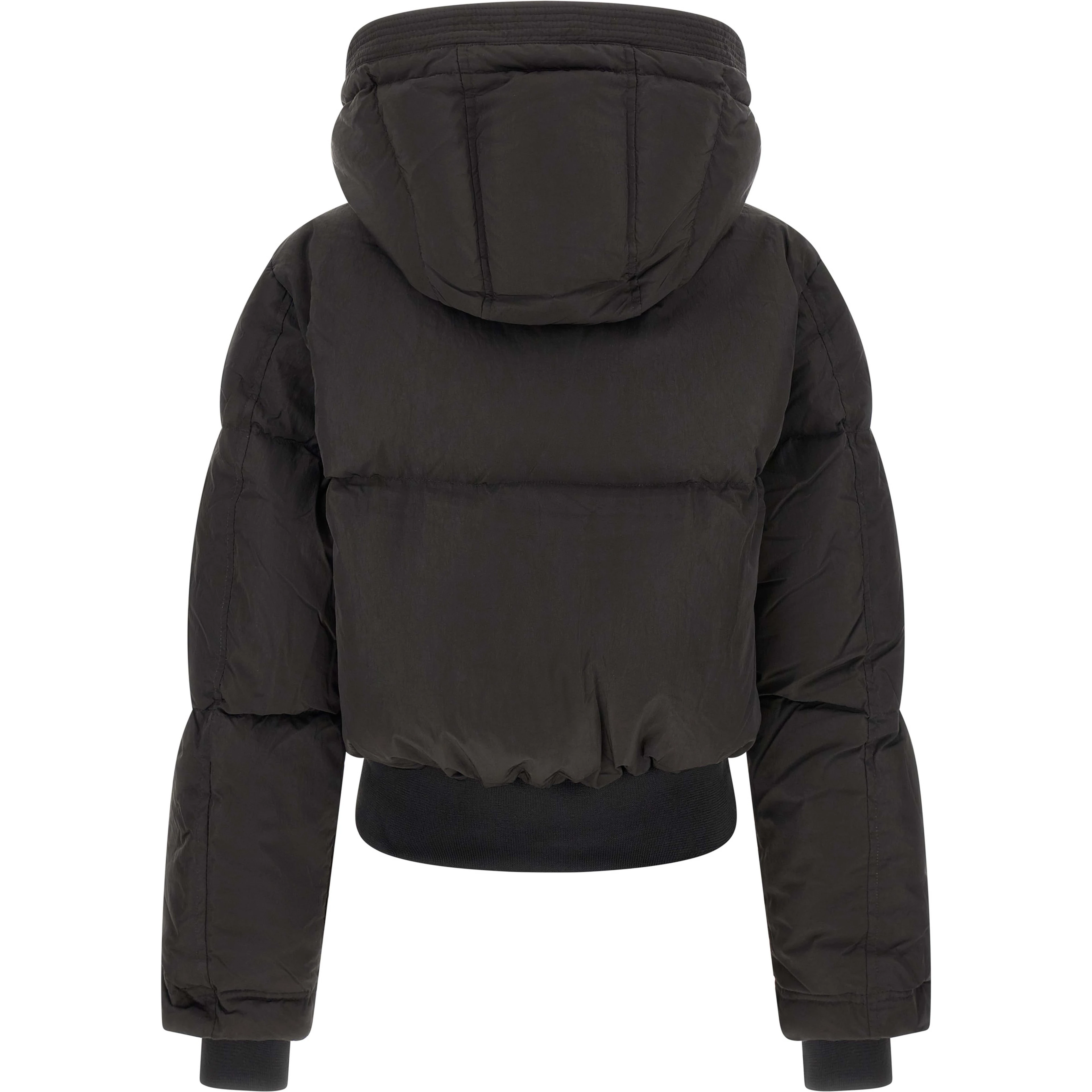 Black Polyamide Full-Length Jacket