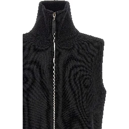 Black Wool Sleeveles Sweater