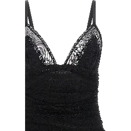 Black Polyamide Midi Dress