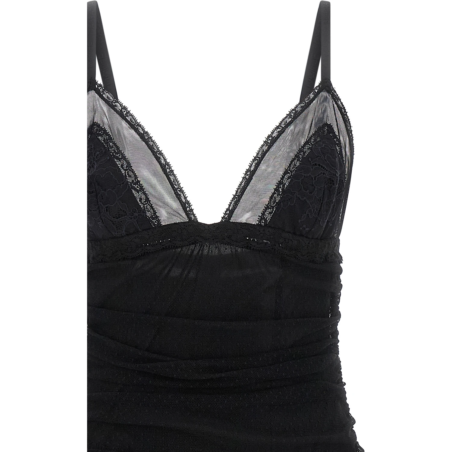 Black Polyamide Midi Dress