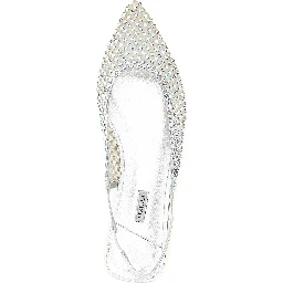 Silver Polyester Ballet Flats