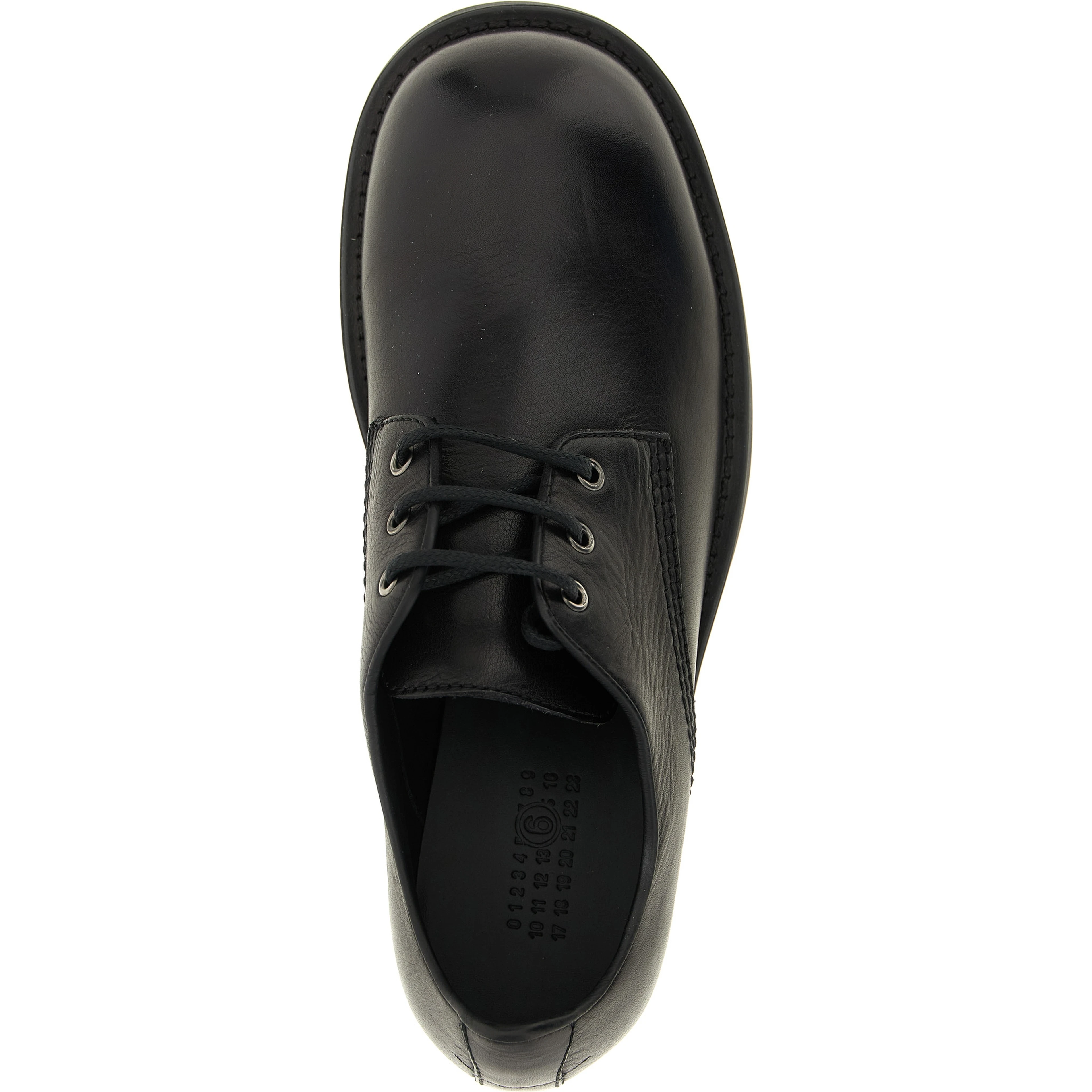Black Cowhide Oxfords And Derbies