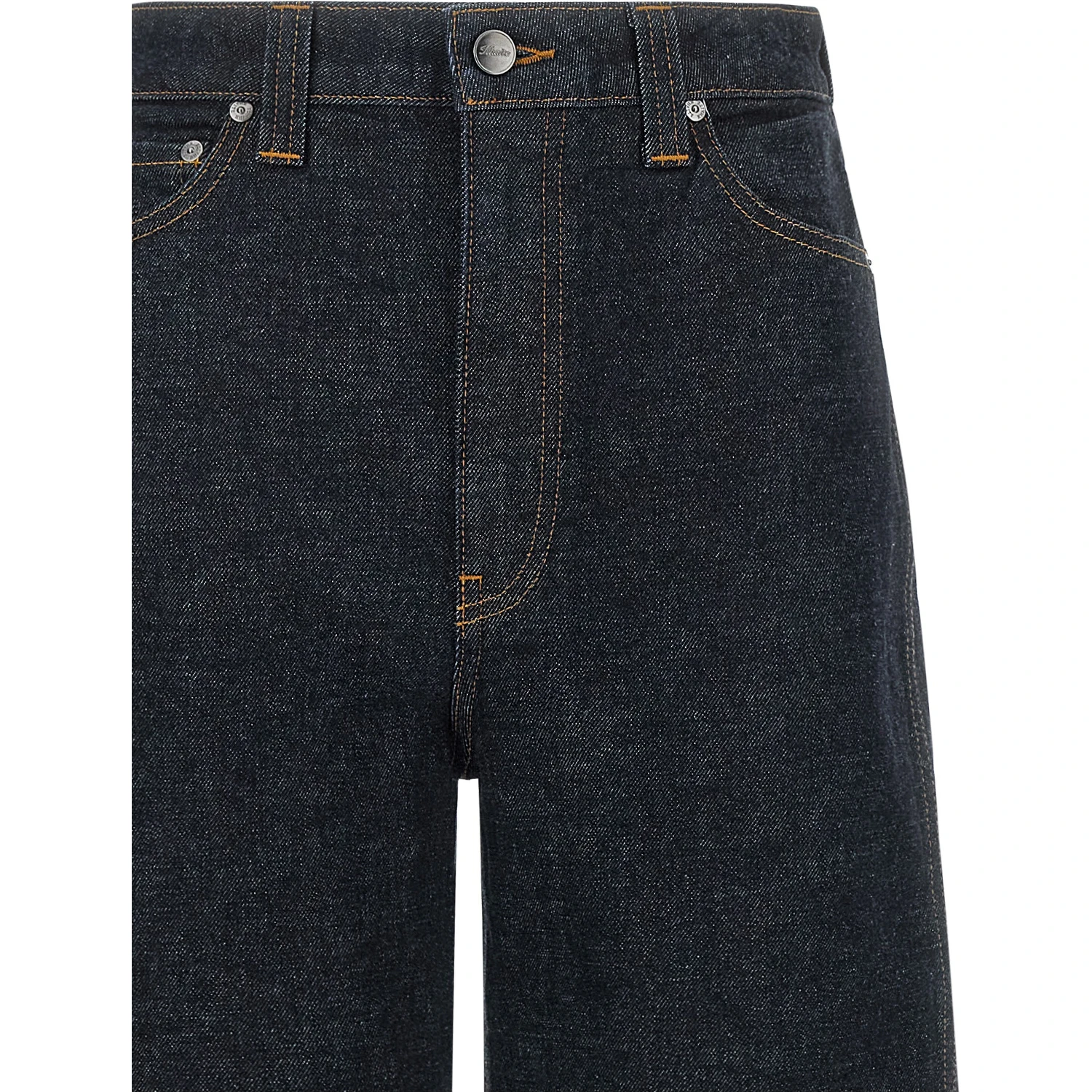 Blue Cotton Flared Jeans