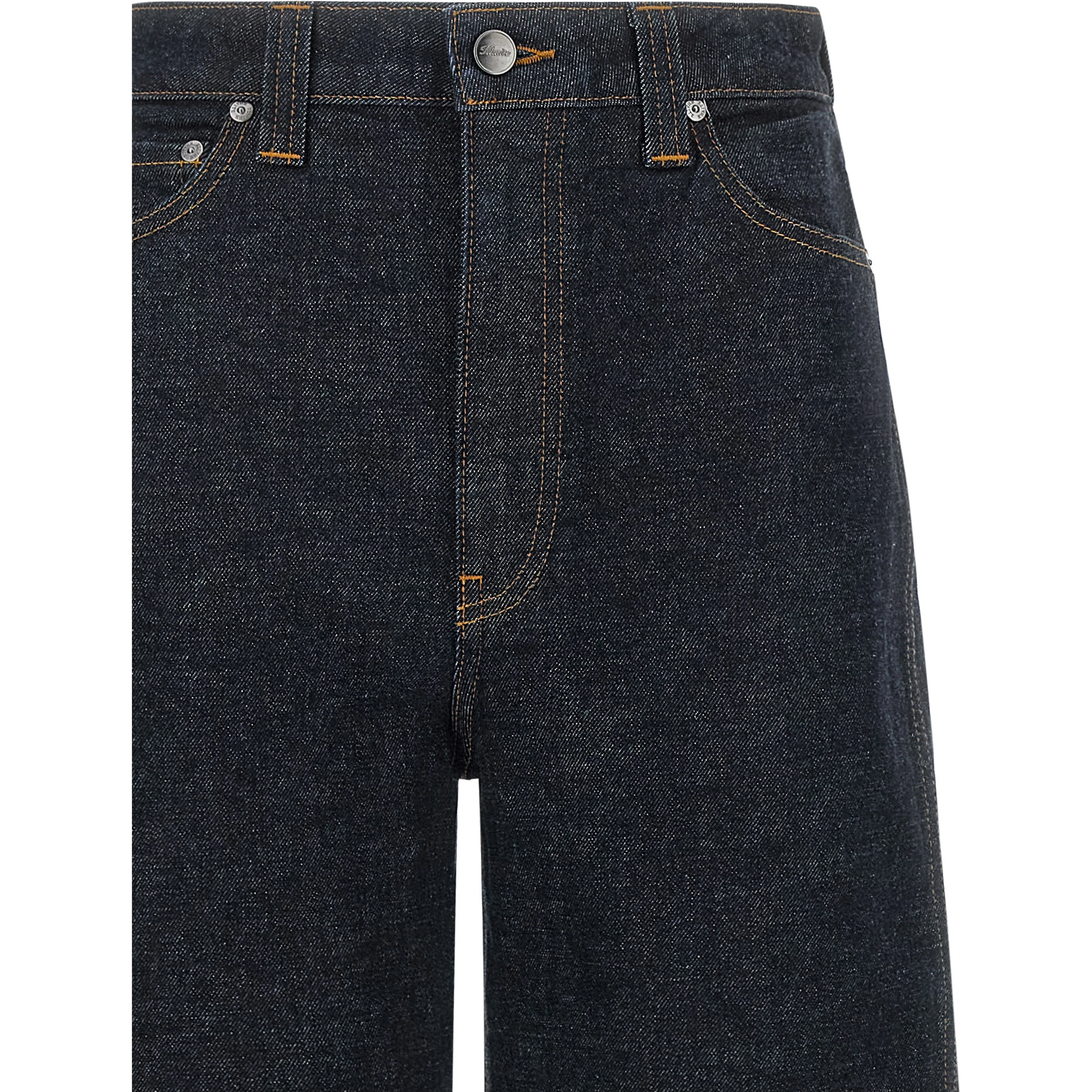 Blue Cotton Flared Jeans