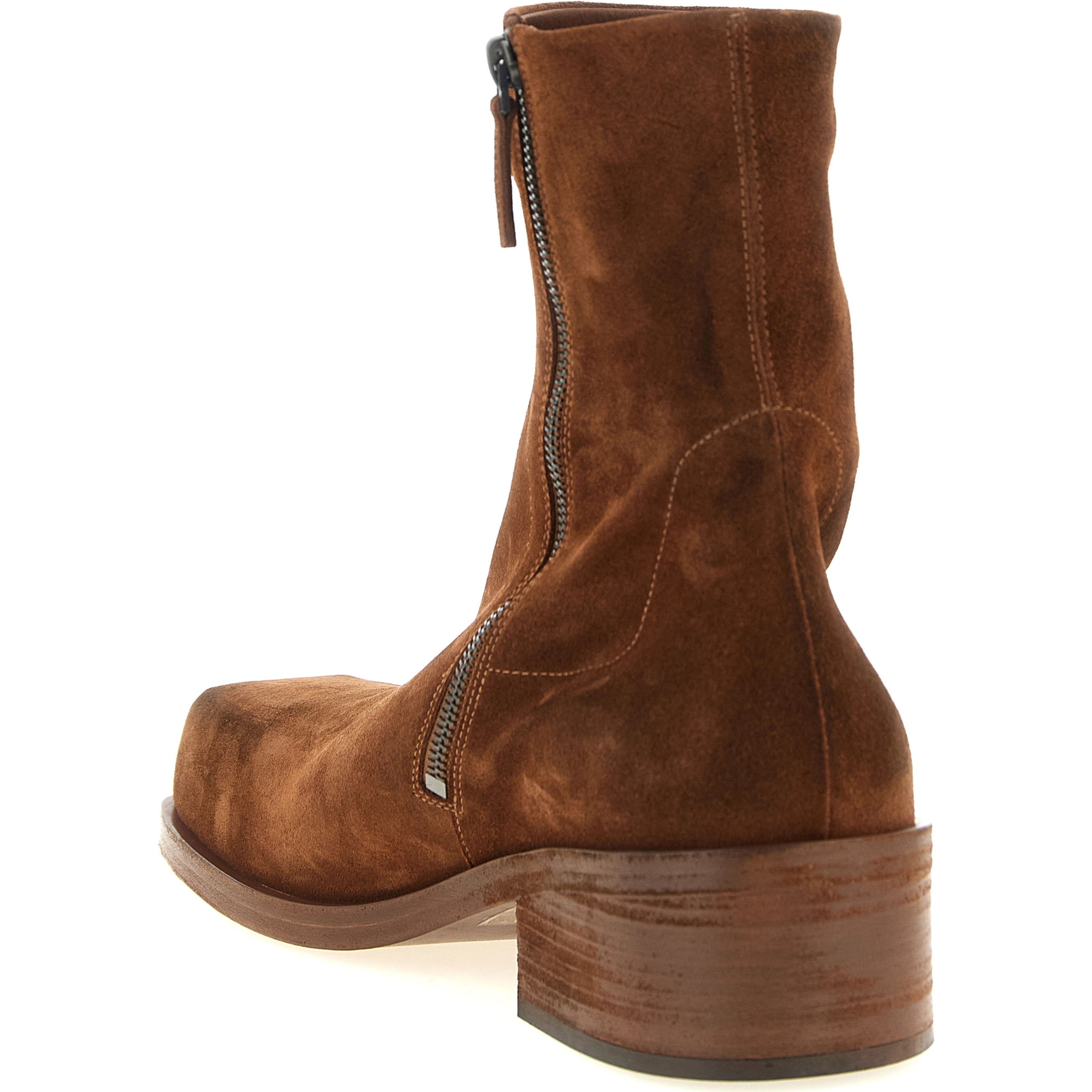 Brown Calfskin Ankle Boots