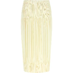 Bicolor Polyester Midi Skirt