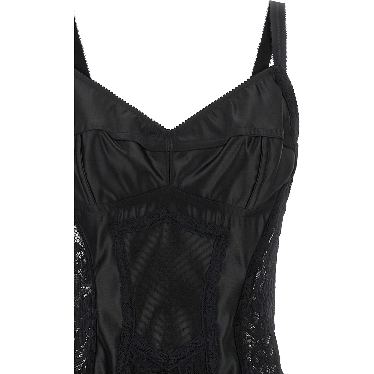 Black Polyamide Midi Dress