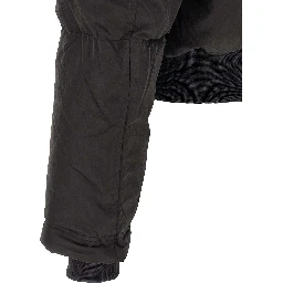 Black Polyamide Full-Length Jacket