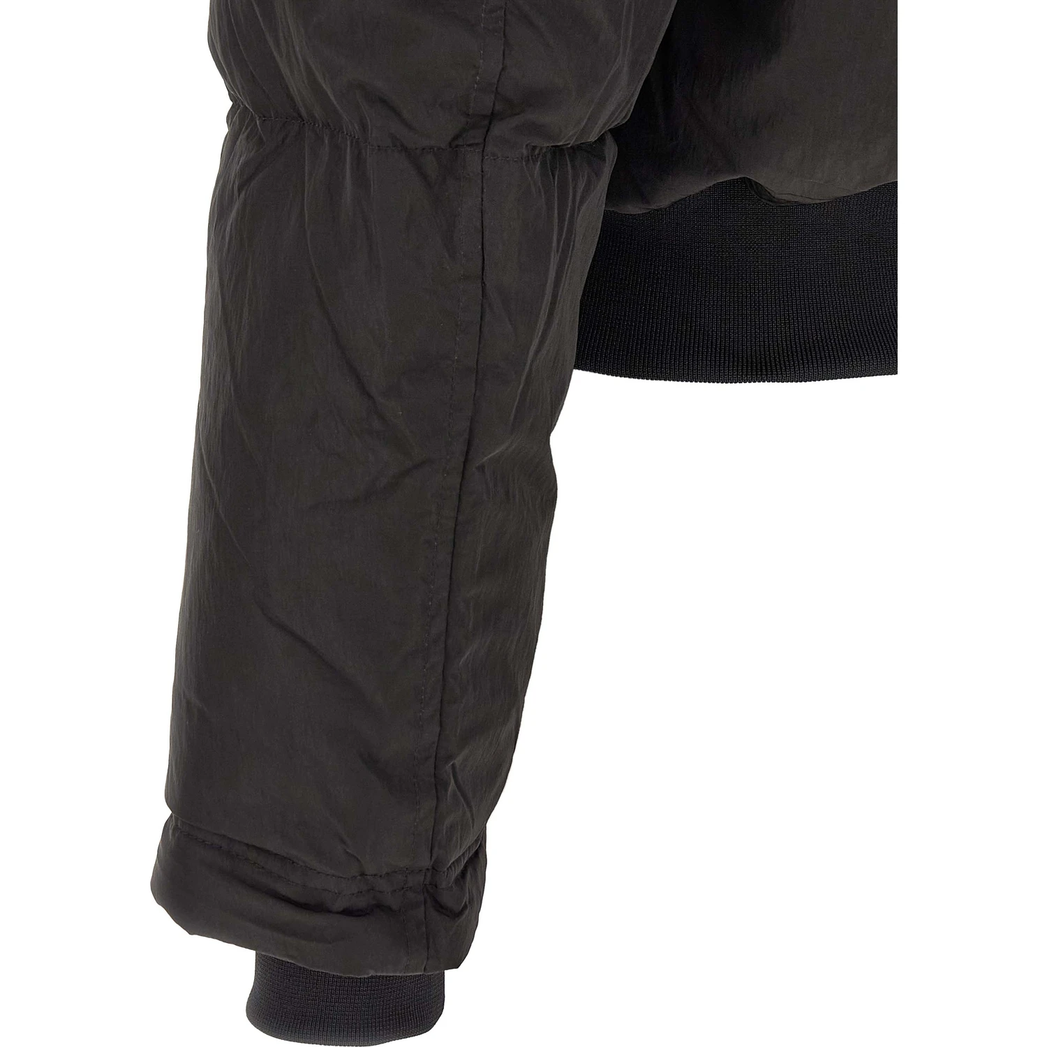 Black Polyamide Full-Length Jacket