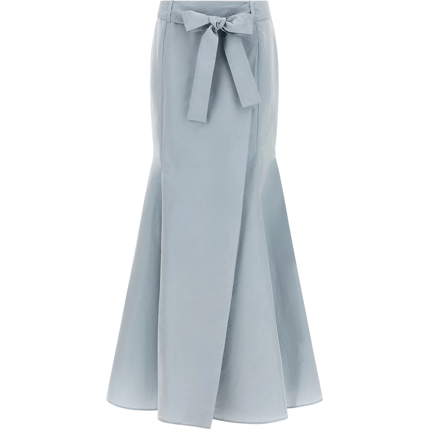 Blue Polyester Mini Skirt