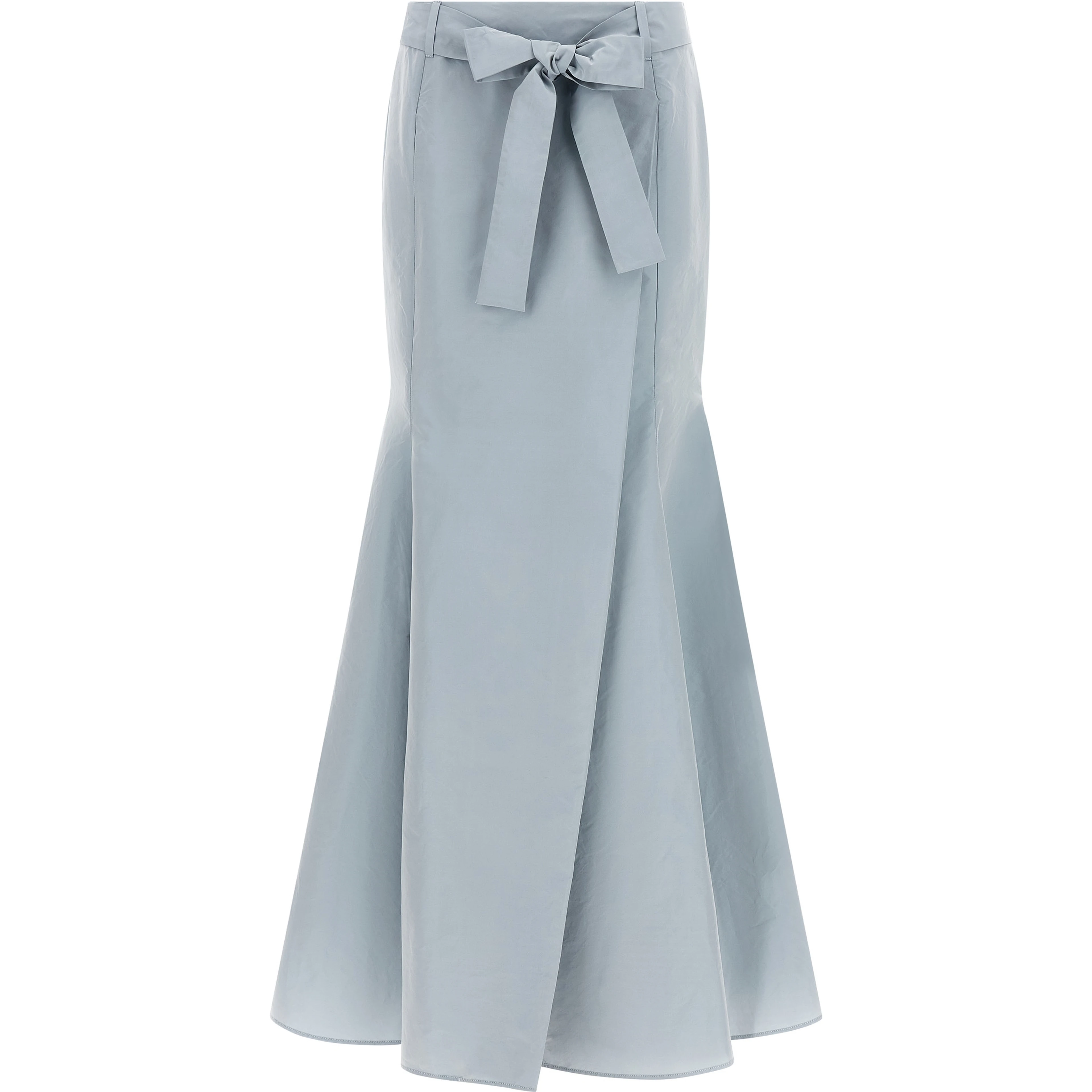 Blue Polyester Mini Skirt