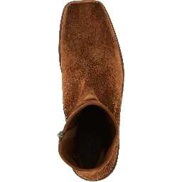 Brown Calfskin Ankle Boots