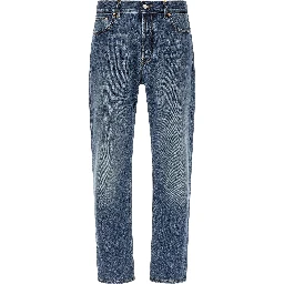 Blue Cotton Relaxed Fit Jeans