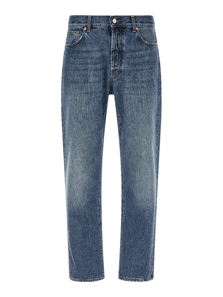 Blue Cotton Relaxed Fit Jeans