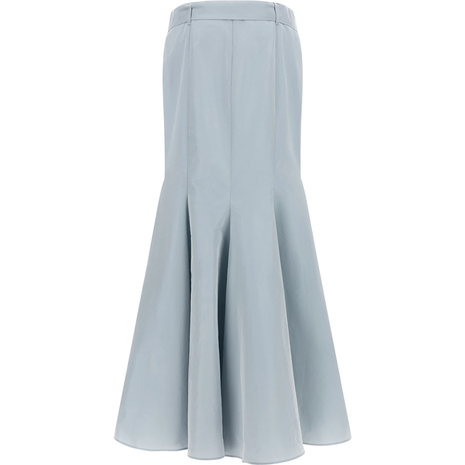 Blue Polyester Mini Skirt