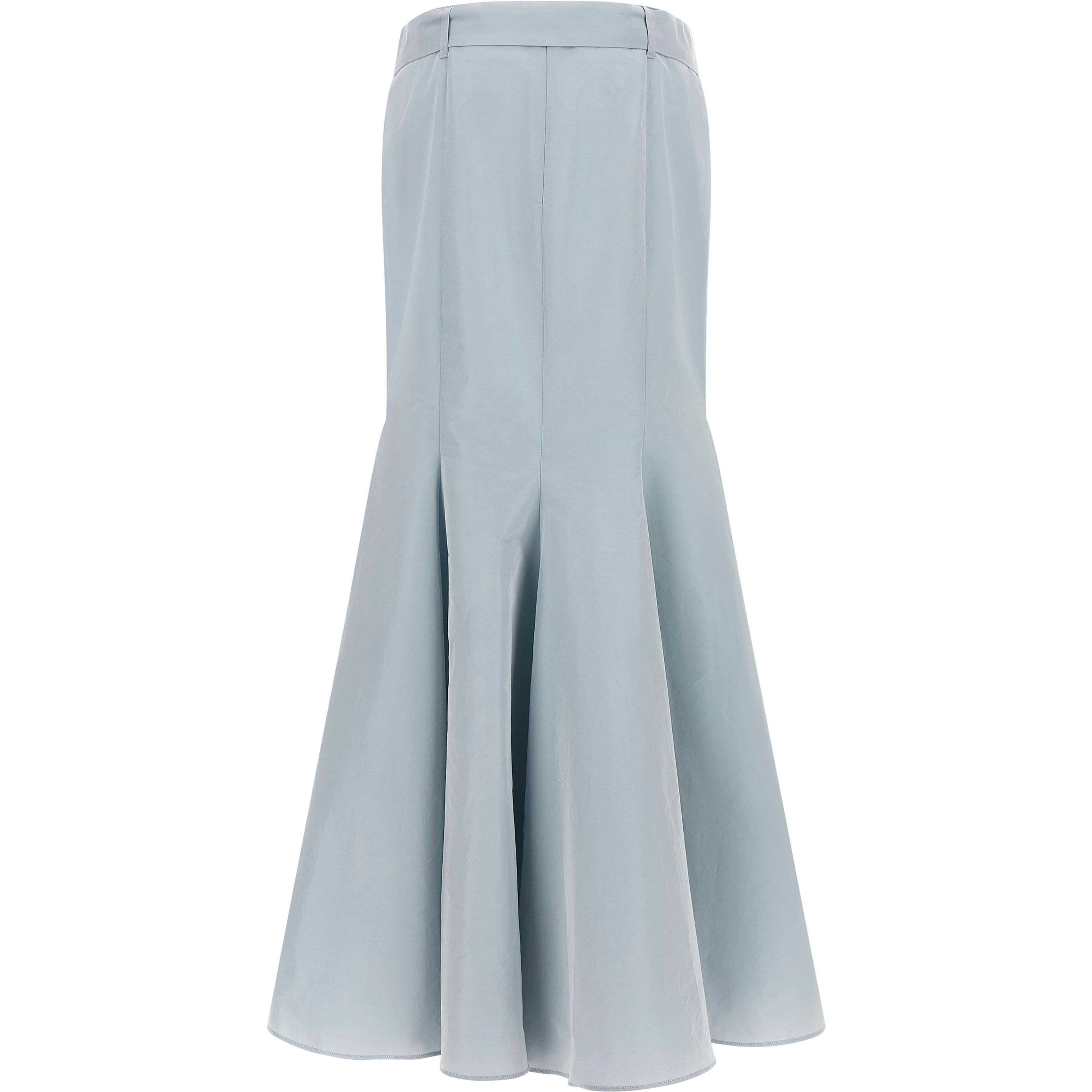 Blue Polyester Mini Skirt