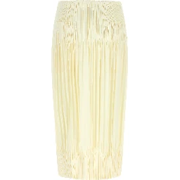 Bicolor Polyester Midi Skirt