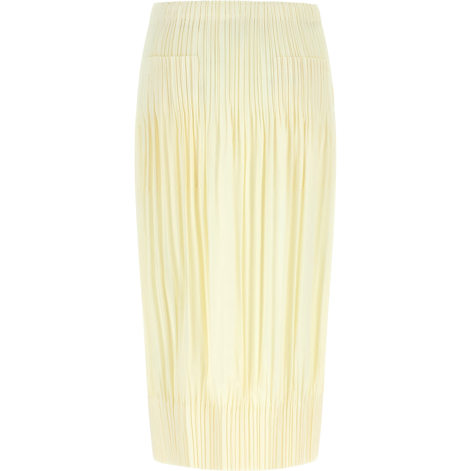Bicolor Polyester Midi Skirt