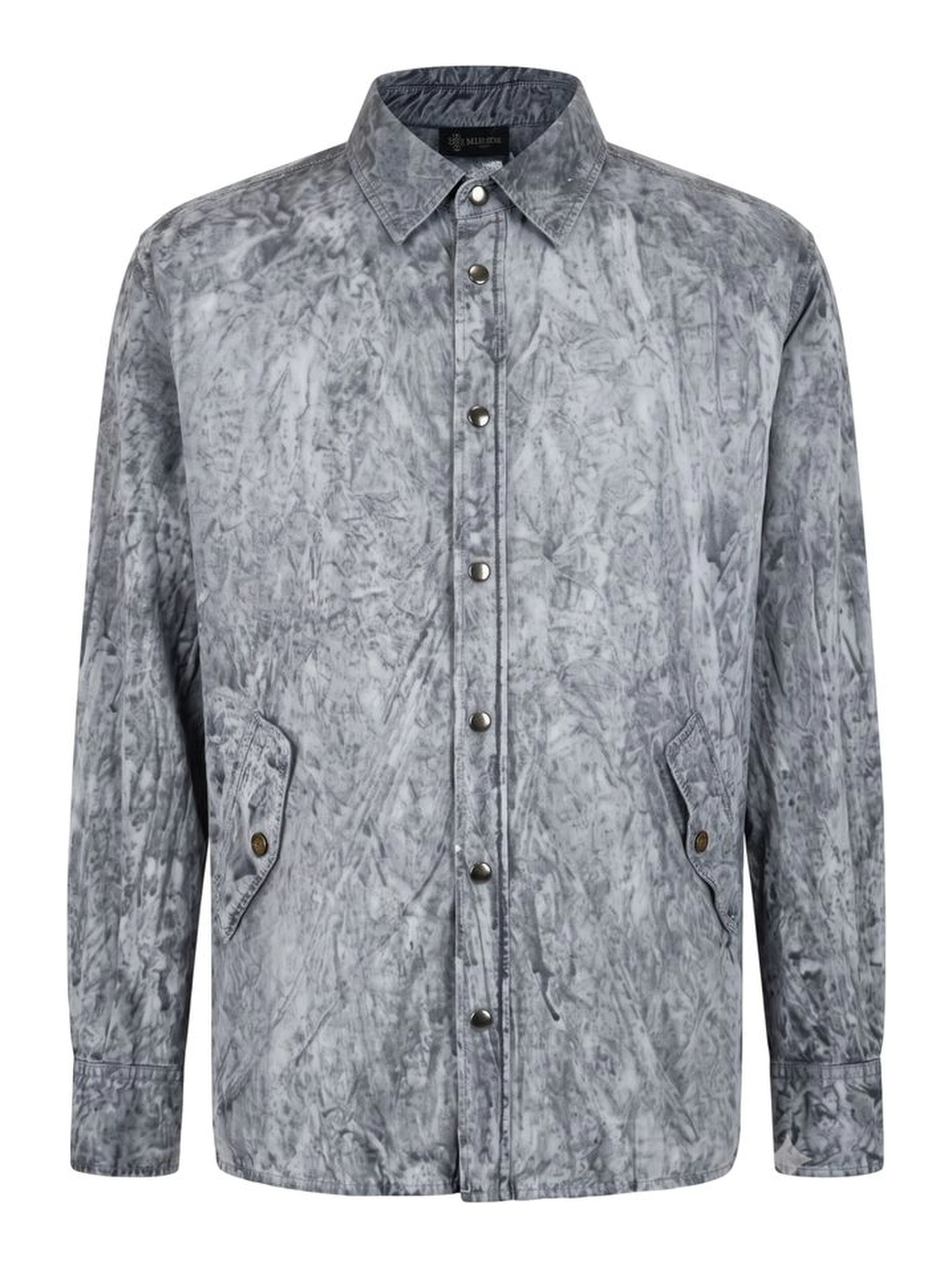 Grey Viscose Men Shirt
