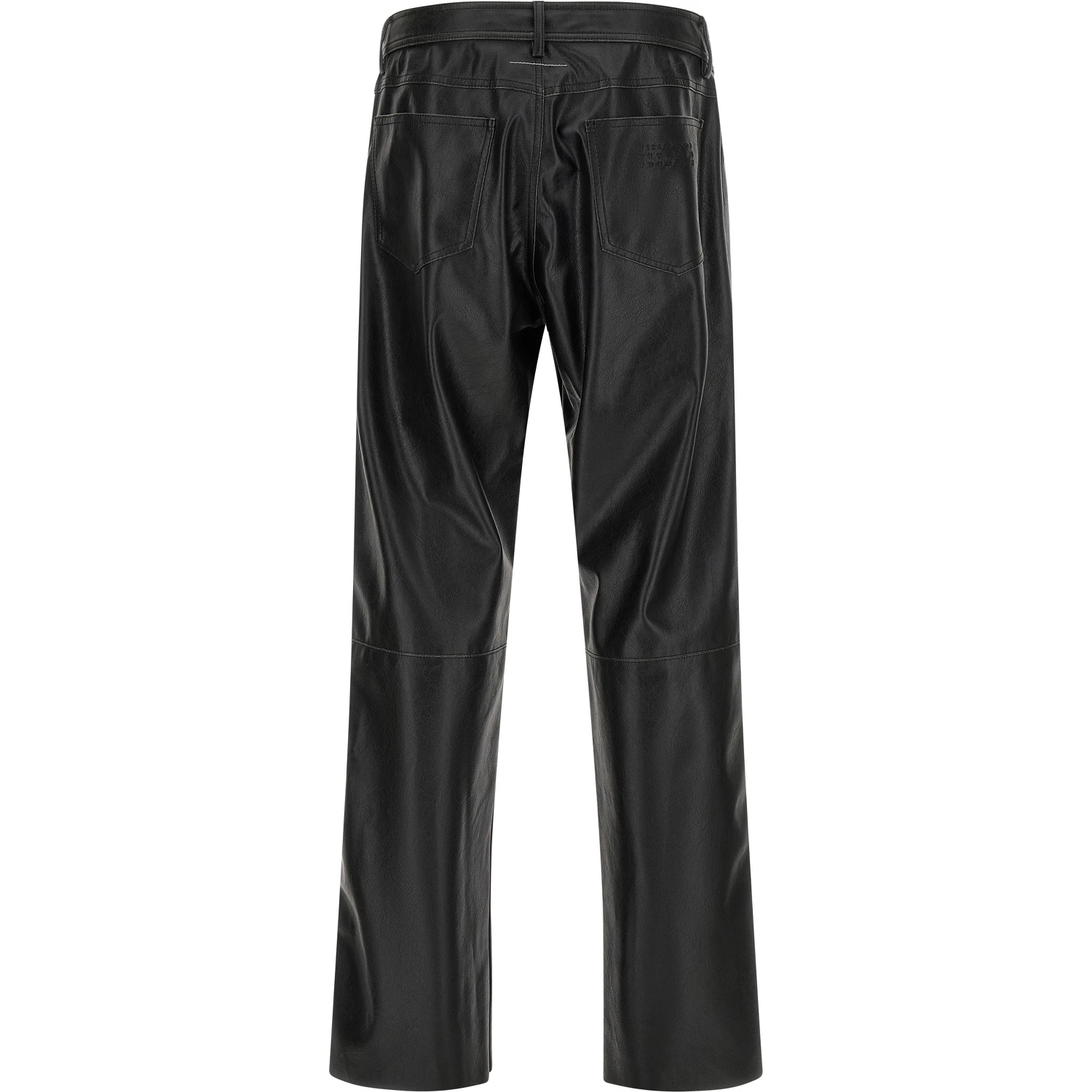 Black Polyester Casual Pants