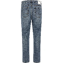 Blue Cotton Relaxed Fit Jeans