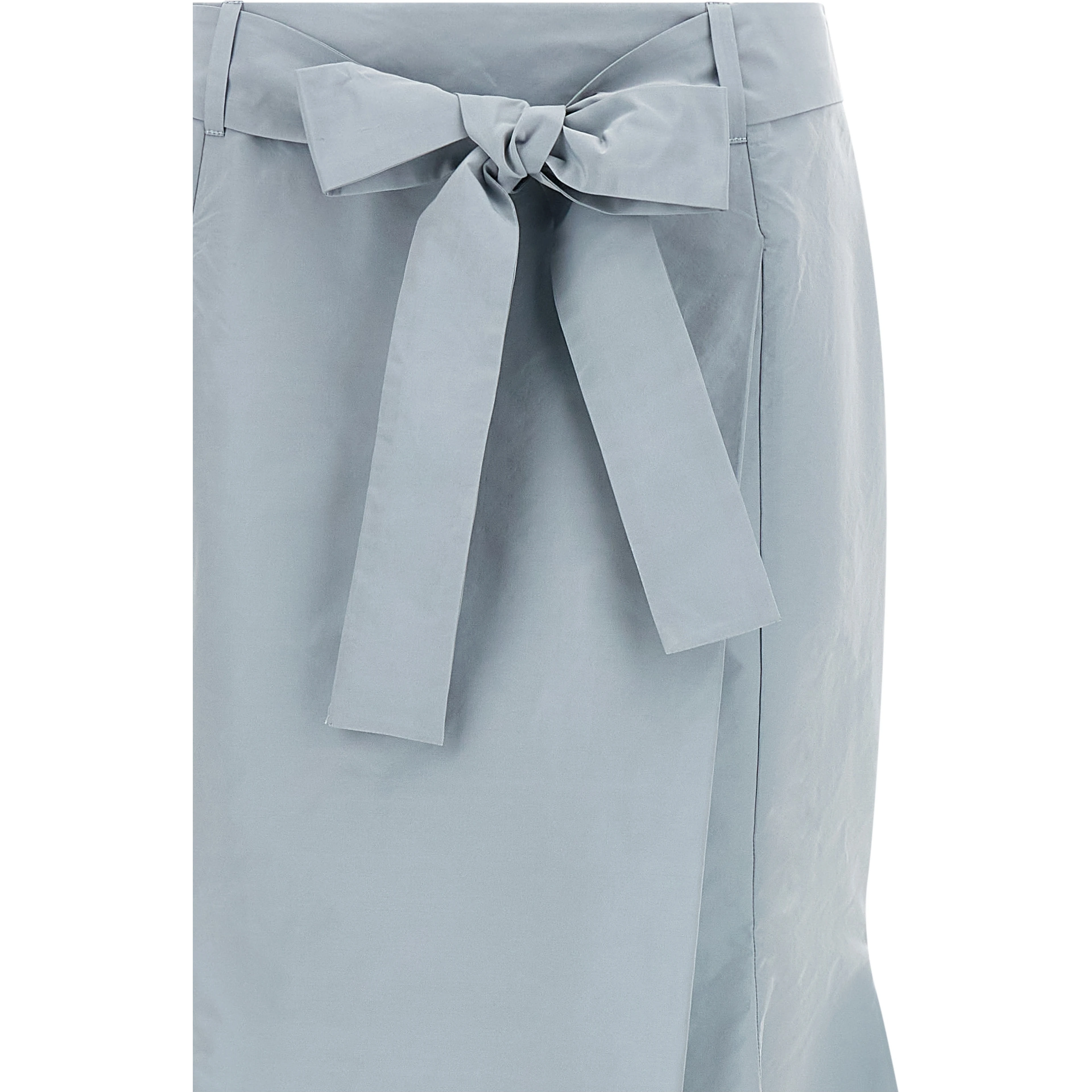 Blue Polyester Mini Skirt